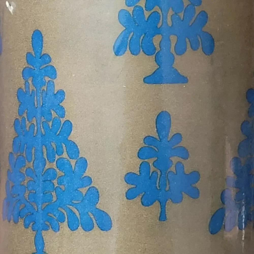 Vintage Wondrous Giftwrap by Kaycrest Christmas Tree Present Wrapping Paper MCM